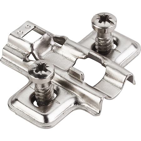 Hardware Resources Standard Duty 0mm Non-Cam Adj Steel Plate w/Euro Screws for 700,725,900 and 1750 Series Euro Hinges 600.0118.05